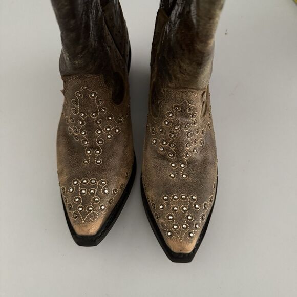 Sterling River Cowgirls SR2032 Leather Brown/Cherry Western 8.5 Womens Rhineston - Picture 4 of 13